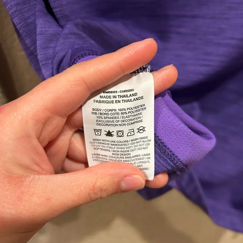 Nike Dri Fit Purple Long Sleeve Top - Image 8