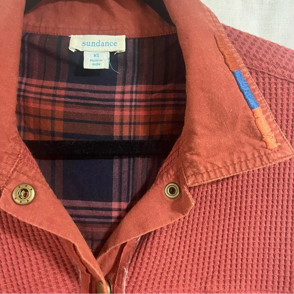 Sundance Waffle Knit Prudence Shirt Jacket Shacket Oversized Boho - Image 6