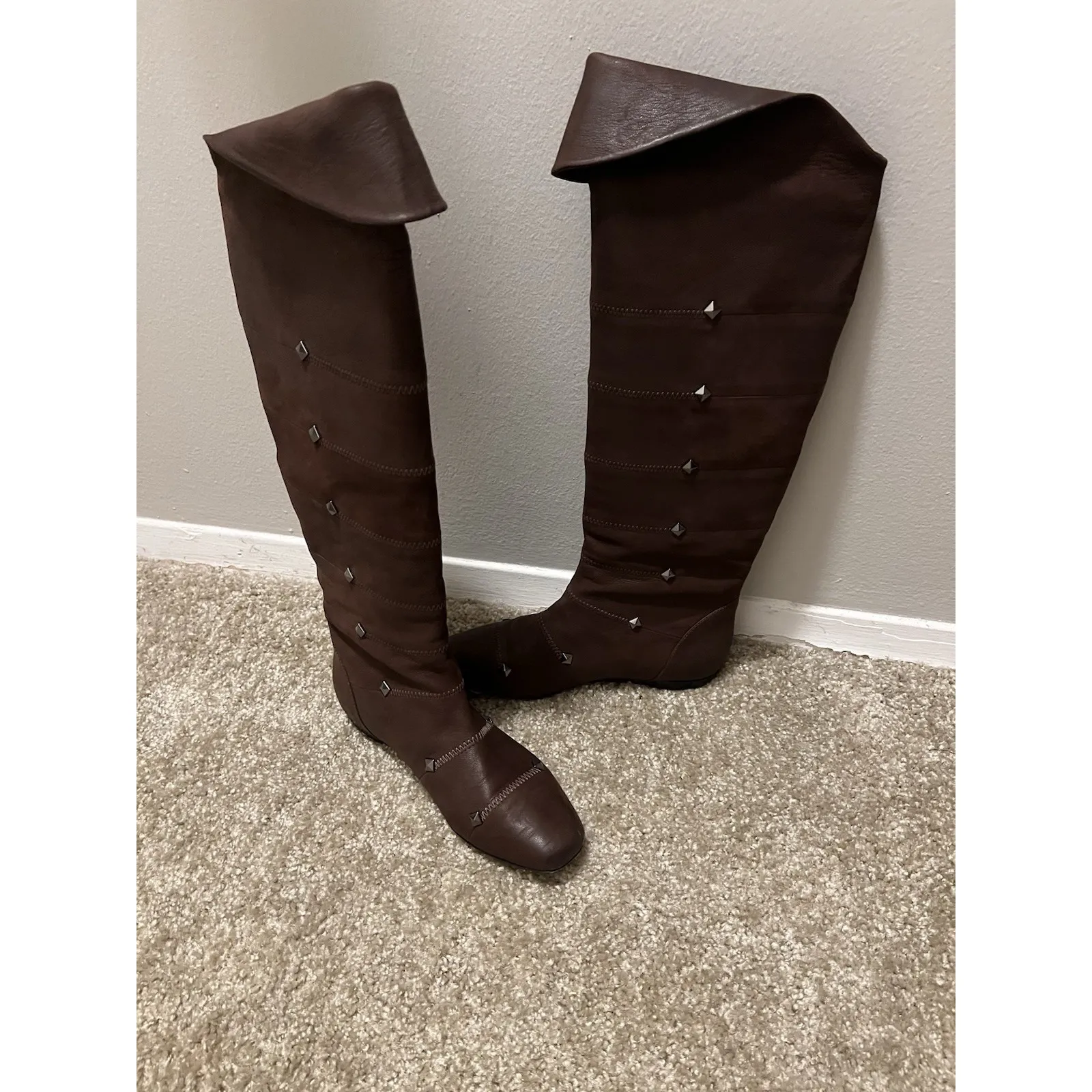 Botkier Leather Pull‎ Up Knee Boots 38 / 7.5 Brown Leather - Image 8