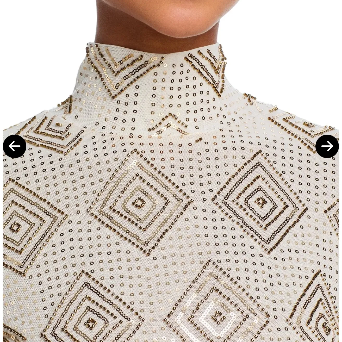 AQUA Sequin‎ Embellished Top Mock Neck Party Sparkle XXL‼️REVIEW PHOTOS‼️ - Image 5