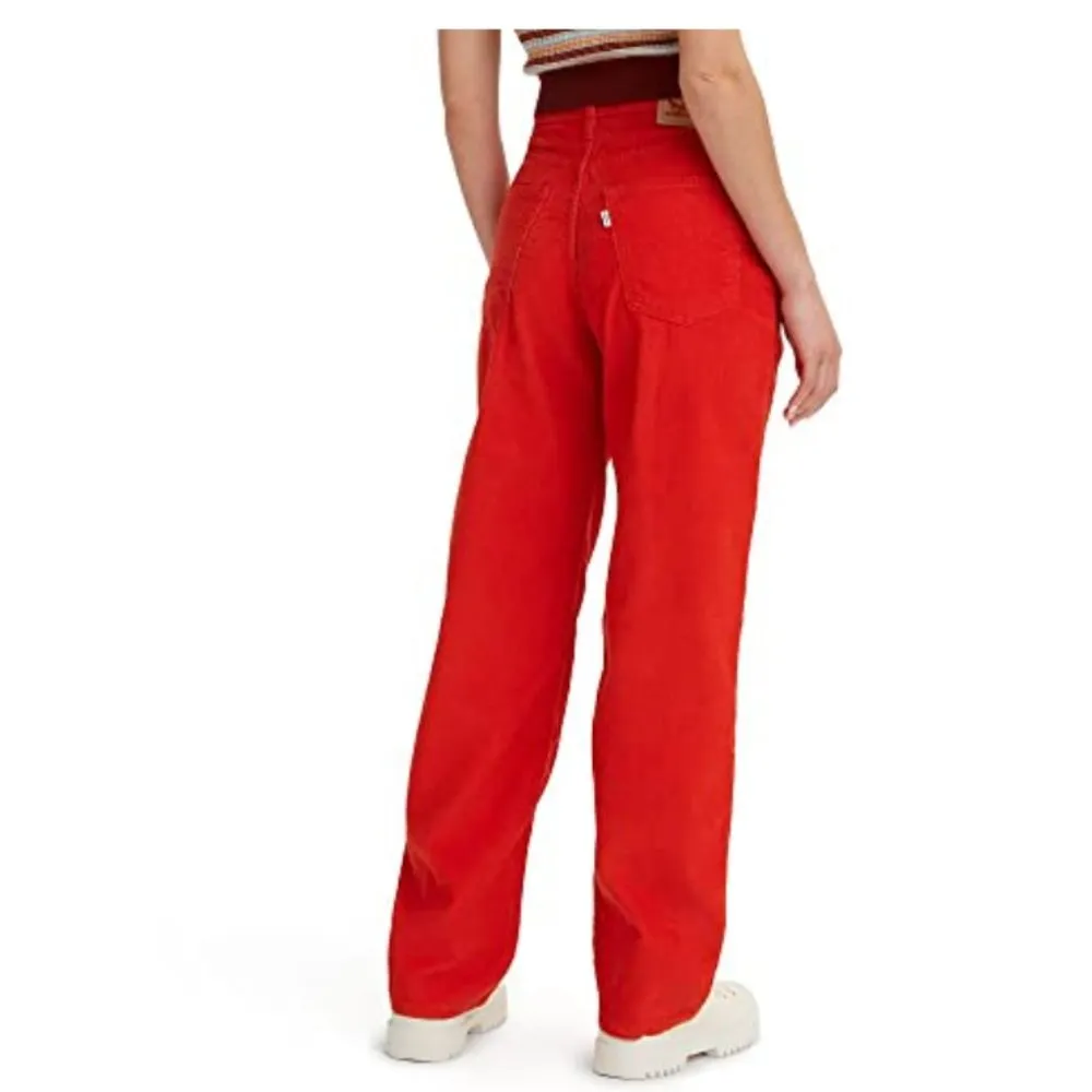 NWT Levi’s  Jeans ‘94 Baggy in Valiant Poppy orange / red Corduroy 24X31 - Image 4