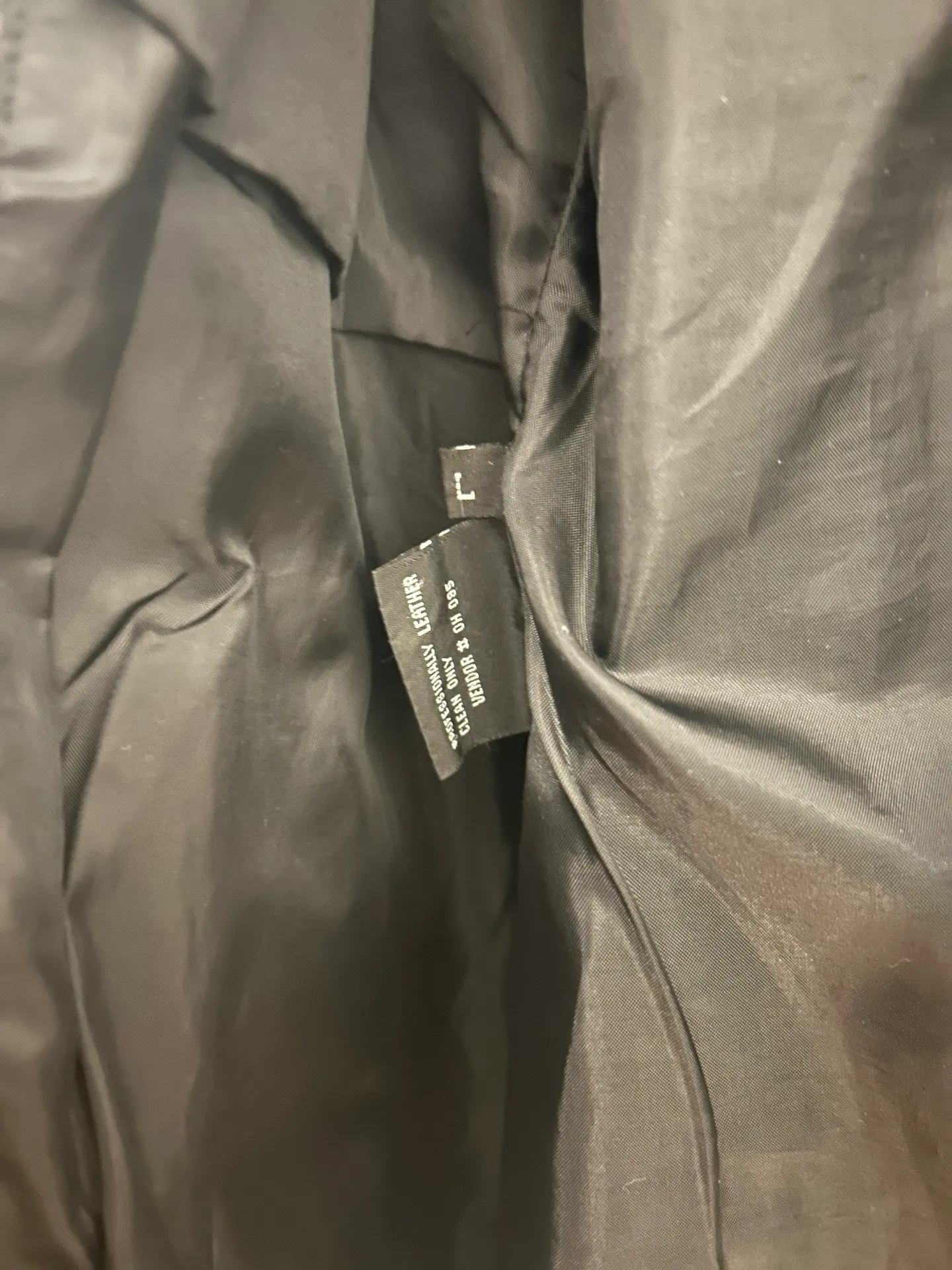 WINLIT Vintage Leather Jacket Black Size L - Image 5