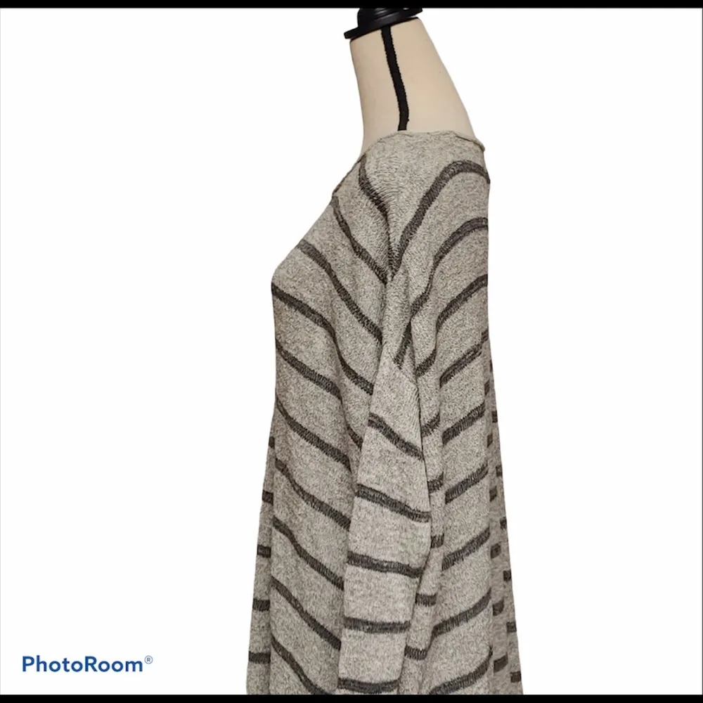 Free People Long Gray Striped Sweater or dress - Image 8