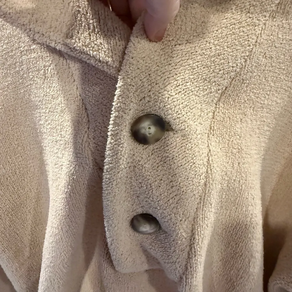 Free People Beach Cozy Tan Button-Up Sweater XS - Image 6