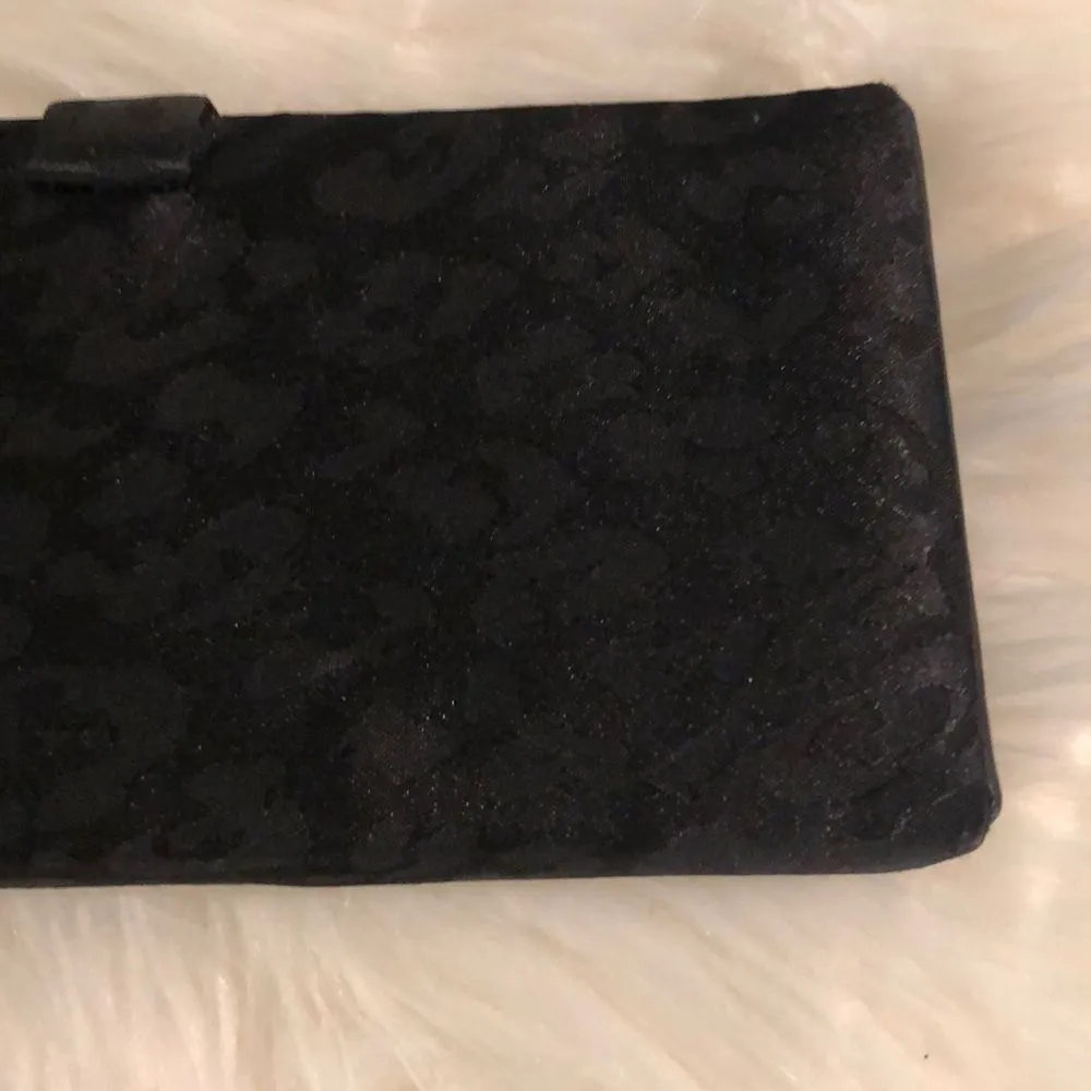 Vintage Kay Unger Black Animal Print Clutch - Image 7