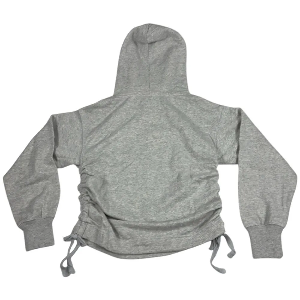 Aerie Hoodie Sweatshirt Oversized Cinch Side Ruched Pullover Grey Cropped XS NEW - Image 6