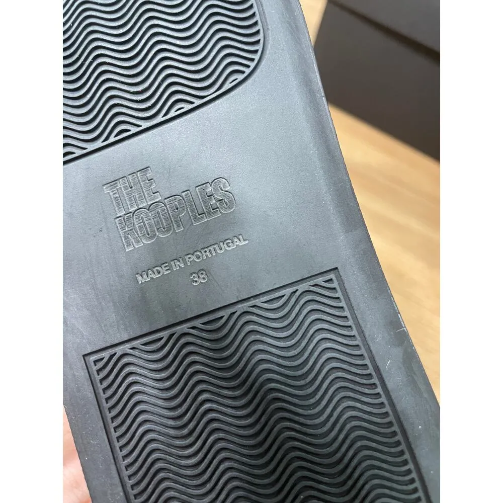 The Kooples Black Sneakers Unisex Leather Vinyl Size 7.5 US 38 EU NIB Low Tops - Image 12