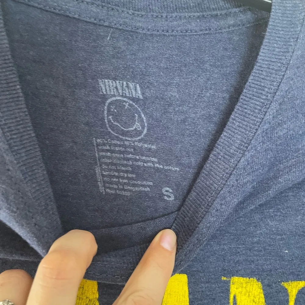 Nirvana Graphic Tee in Blue and Yellow - Image 2