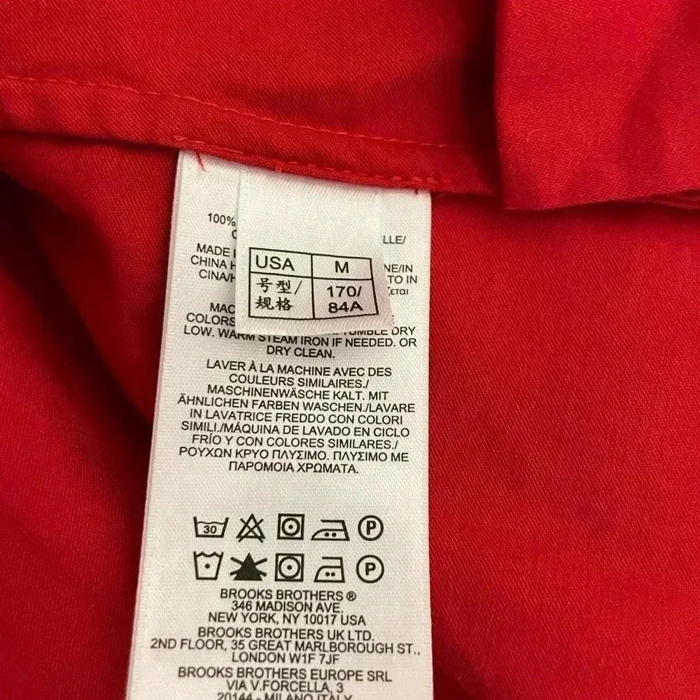 Brooks Brothers Top Blouse Tunic Womens Red Frayed Crochet Size Medium Cotton - Image 6