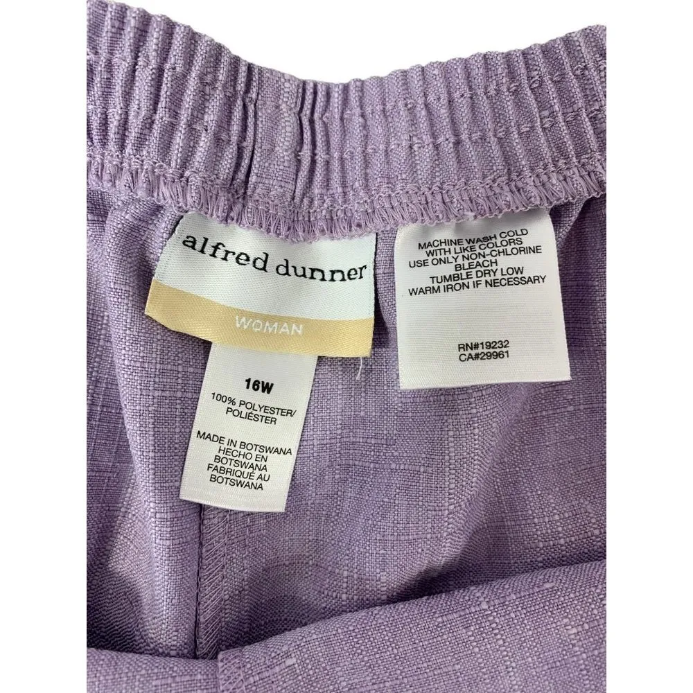Alfred Dunner Women's Notting Hill Lilac Casual Pants - Image 3