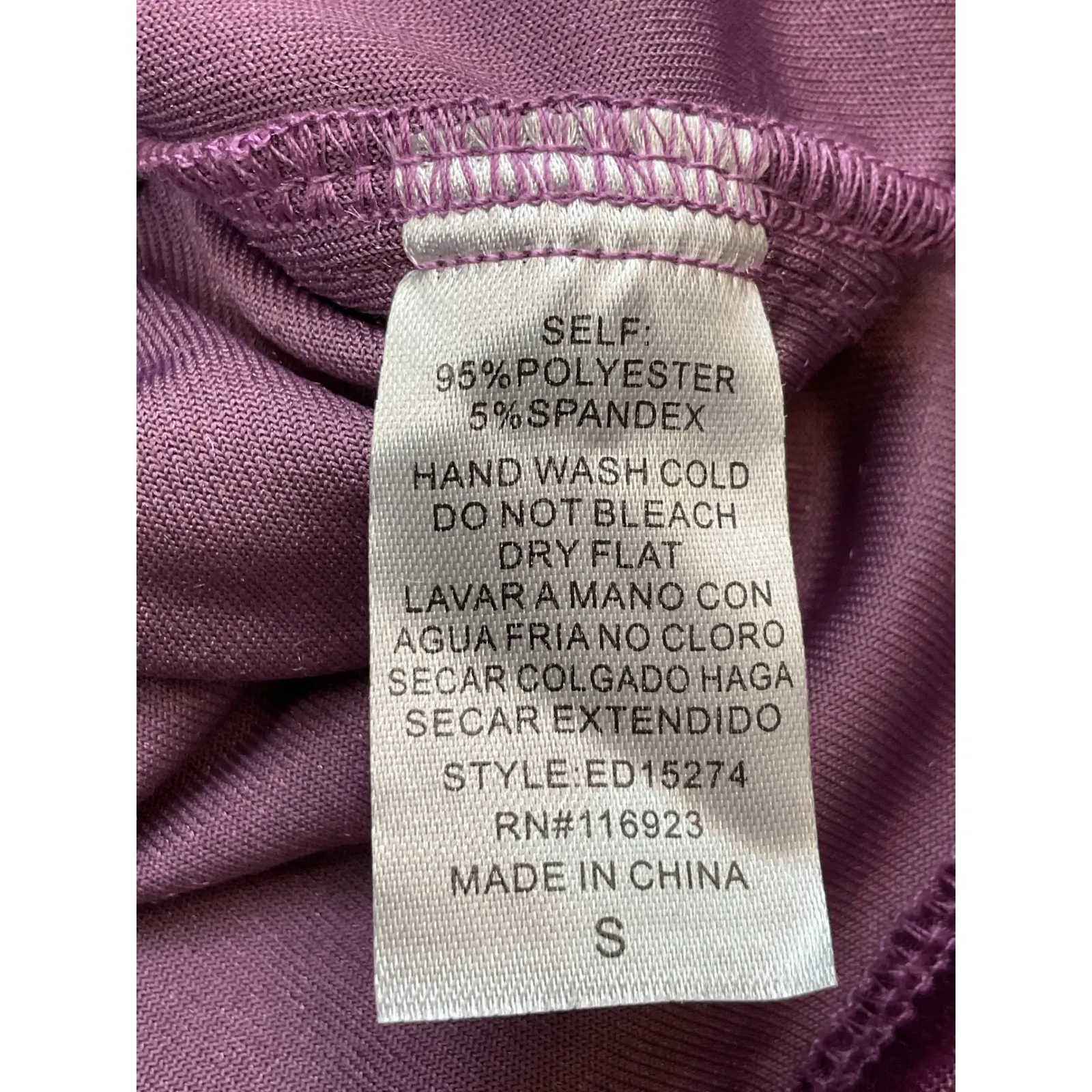 Easel Los Angeles Purple Velvet V Neck Long Sleeve Dress Size S - Image 13