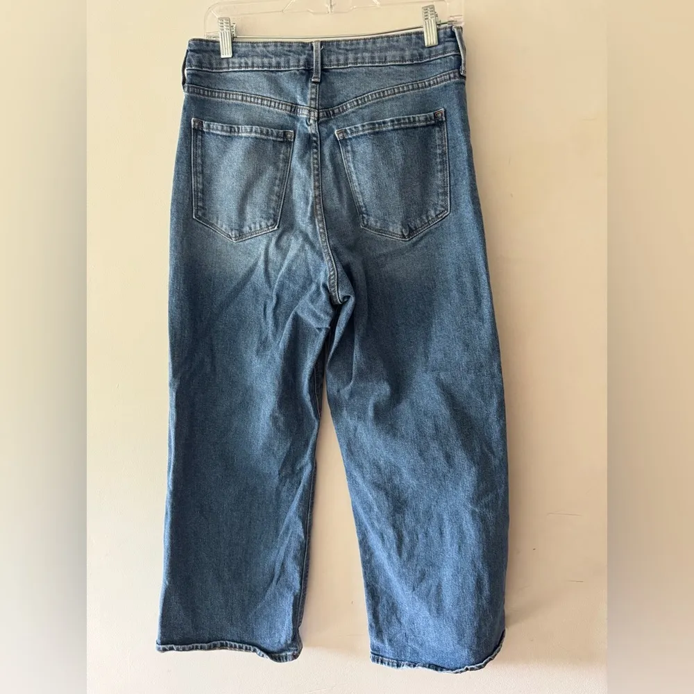 Old Navy Extra High Rise Wide Leg Dark Wash Jeans - Image 5