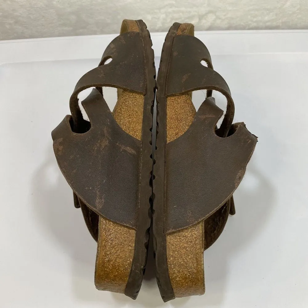 Birki's Birkenstock Sandals 37 US L6‎ Narrow Mocha Calais Two Strap Sandals Brown Size 6 - Image 11