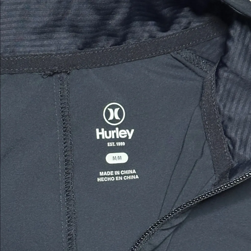 NWOT Hurley Long Sleeve‎ 1/4 Zip Pocket Swim Dress Cover Up Black Size Medium - Image 13