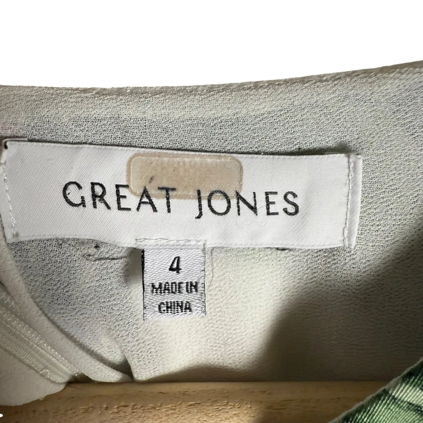 Great Jones Ivory Green Palm Leaf Short Sleeve Tropical Resort Midi Dress 4 White - Image 9