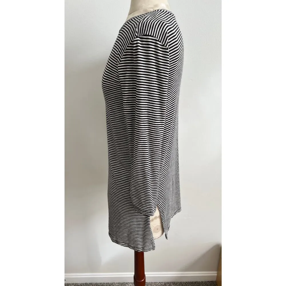 Old Navy Women's Tunic Length Striped 3/4 Sleeve Top XS - Image 3