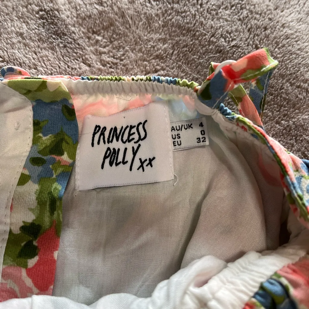 PRINCESS POLLY Floral Picnic Core Women’s Mini Sun Dress Sz 0 XS EUC - Image 5