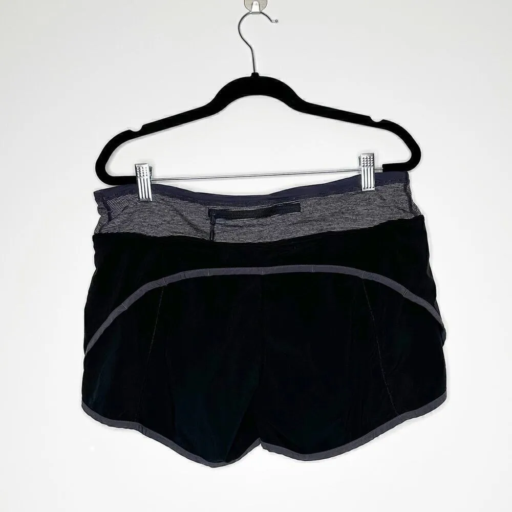 Lululemon Speed Shorts Women's Black Gray Size 8 - Image 3