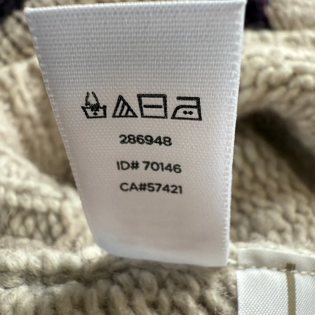 Loft linen colored 3/4 sleeve stretchy pullover sweater women's size small - Image 9