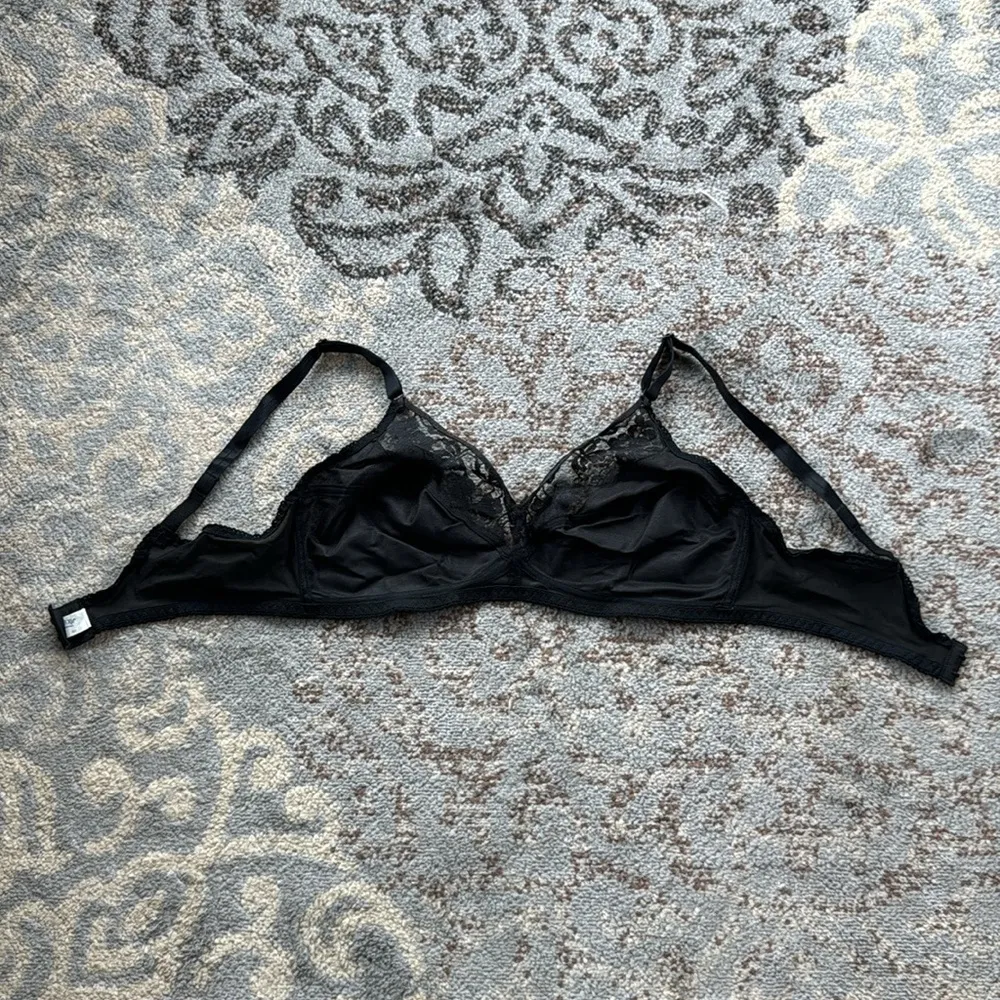 Vintage Best Form Lace Unlined Black Bra 40D Size undefined - Image 3