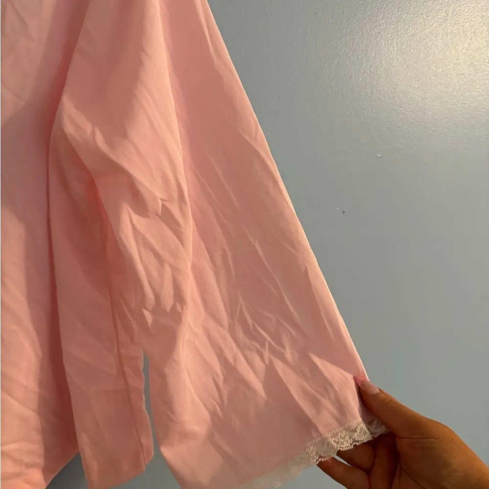 sabrina carpenter inspired vintage baby doll style blouse pink with lace detail Size M - Image 5