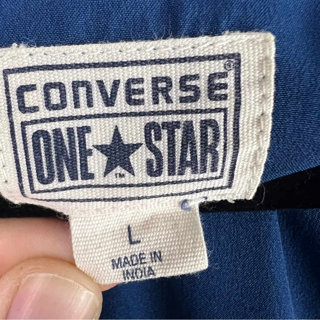 Converse One Star Blue Sleeveless Floral Midi Dress, L, Boho Cottagecore - Image 4