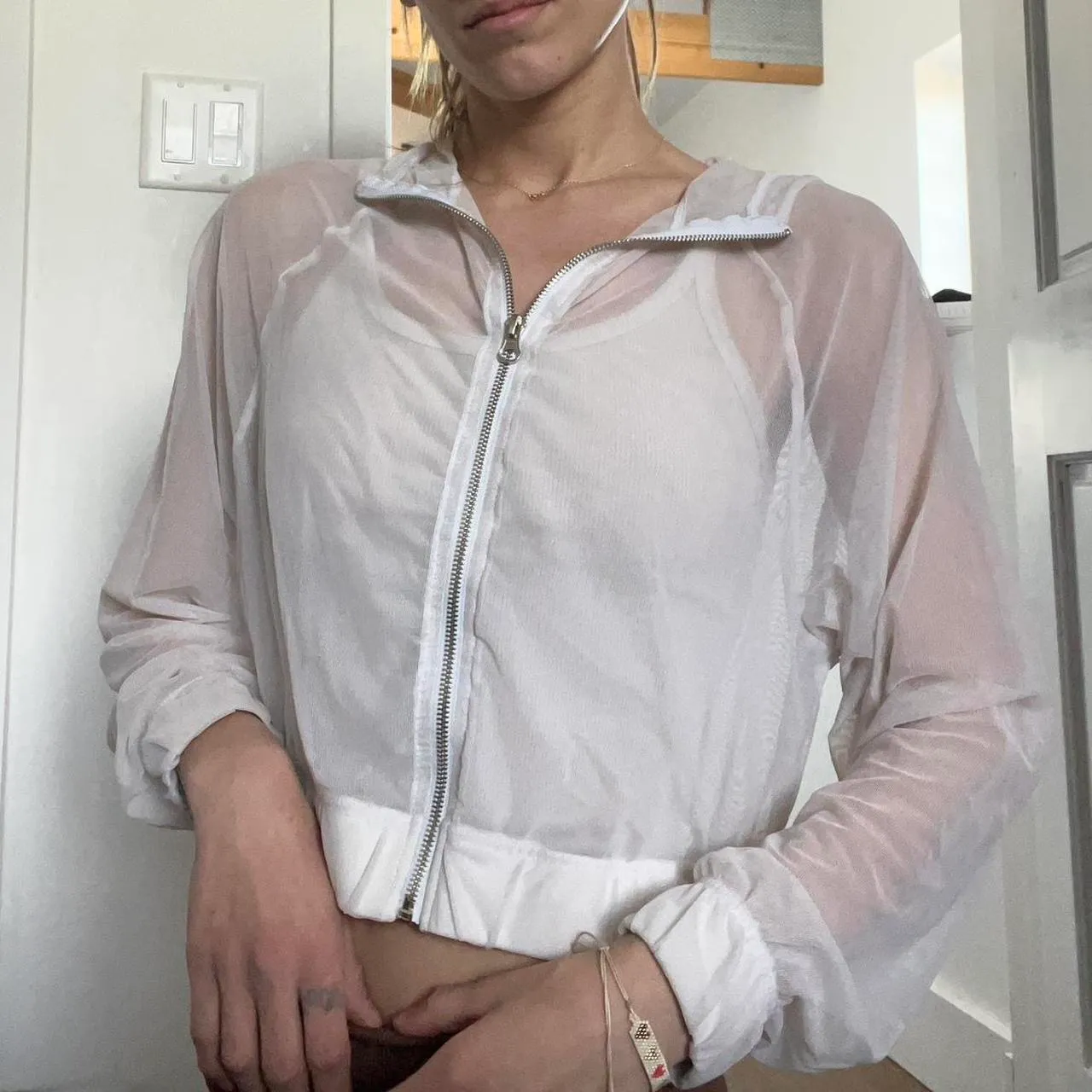 Sheer Mesh Full Zip Windbreaker - Image 4