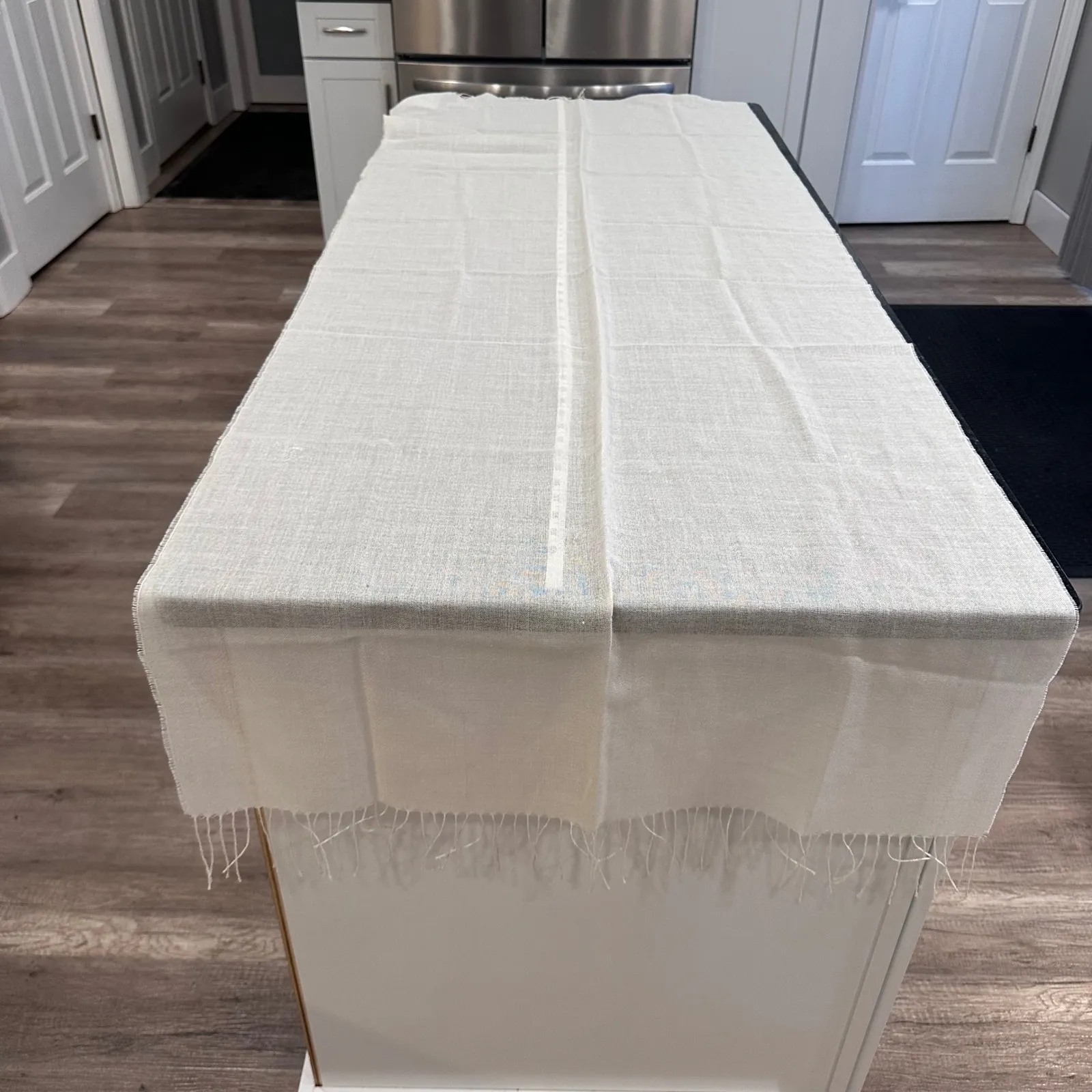 PERUVIAN CONNECTION Baby Alpaca Silk Blend Scarf Alabaster Gerolata Shawl - Image 3