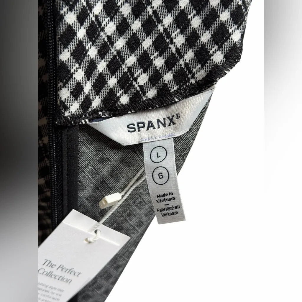 NEW Spanx Ponte Mini Dress Black Jacquard Quiet Luxury Capsule Women’s L Elegant - Image 11