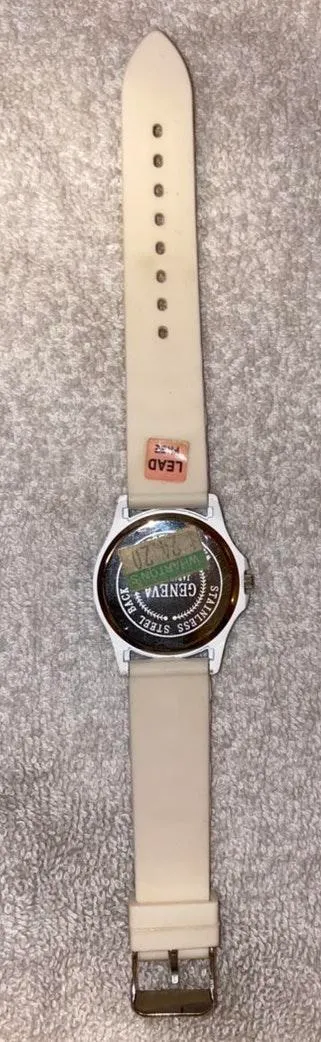 White Watch With Rhinestones - Image 3