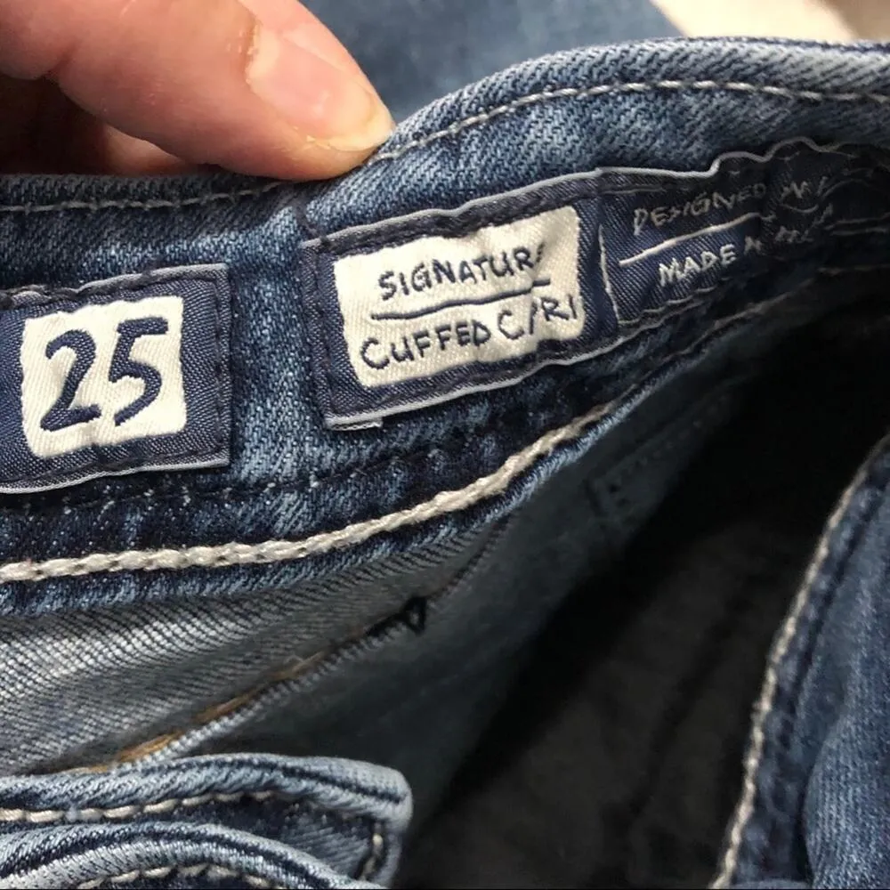 Miss Me Signature Cuffed Cropped Denim Jeans Womens 25 Y2K Capri Bratz Brittney - Image 7