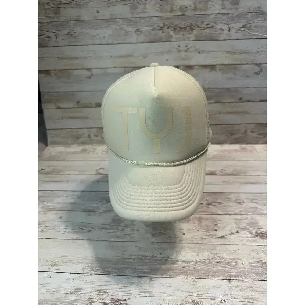 Thank You Jesus Trucker Hat Snap Back Adjustable Cream TYJ - Image 3