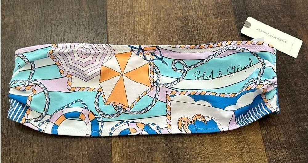 NWT Anthropologie Solid & Striped Arden Bandeau Bikini Top Size Small - Image 3