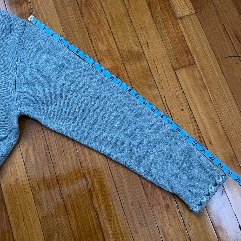 Woolrich Women's Teal Wool Blend Long Sleeve Zip Henley Pullover Sweater Size L - Image 10