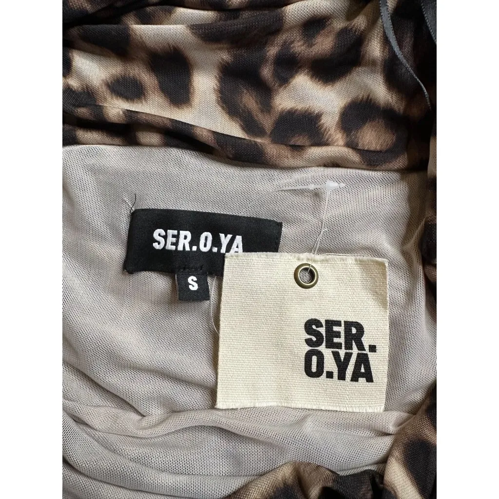 SER.O.YA Sasha Maxi Dress in Spotted Bengal Small New Womens Gown Brown - Image 8