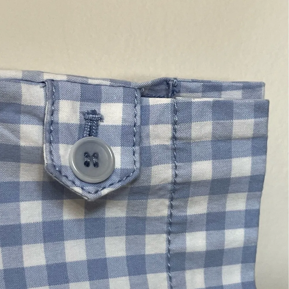 Talbots Perfect Crop Gingham Plaid Pant Sunrise White‎ & Blue Women’s Size 12 P - Image 11