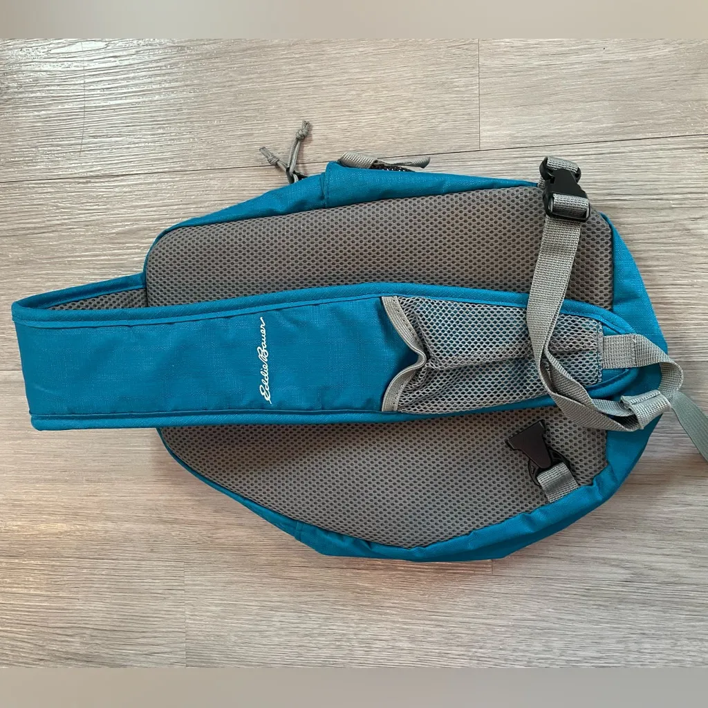 Eddie Bauer Teal Sling Backpack Crossbody Travel Hiking Bag - Image 2