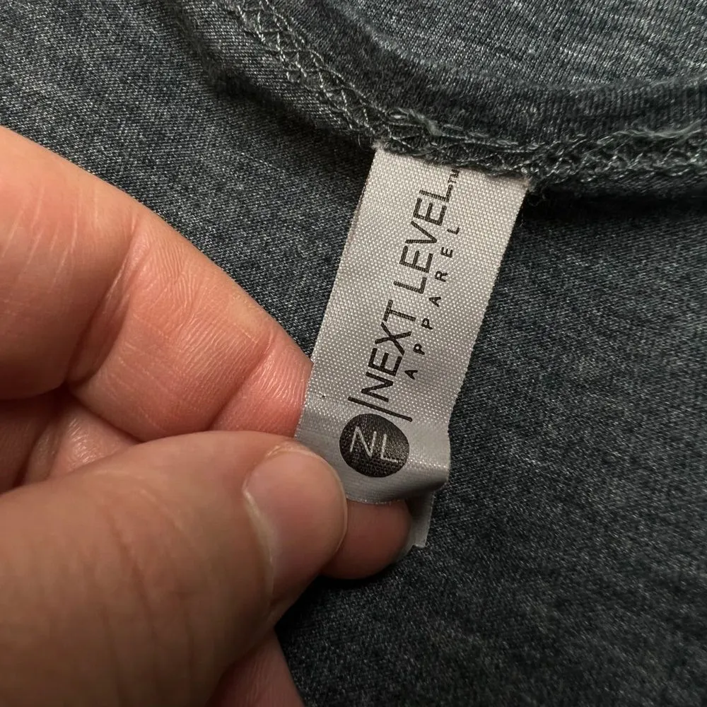 Next Level Womens Wisconsin Tank Top Shirt Sleeveless Scoop Neck Gray Medium - Image 6