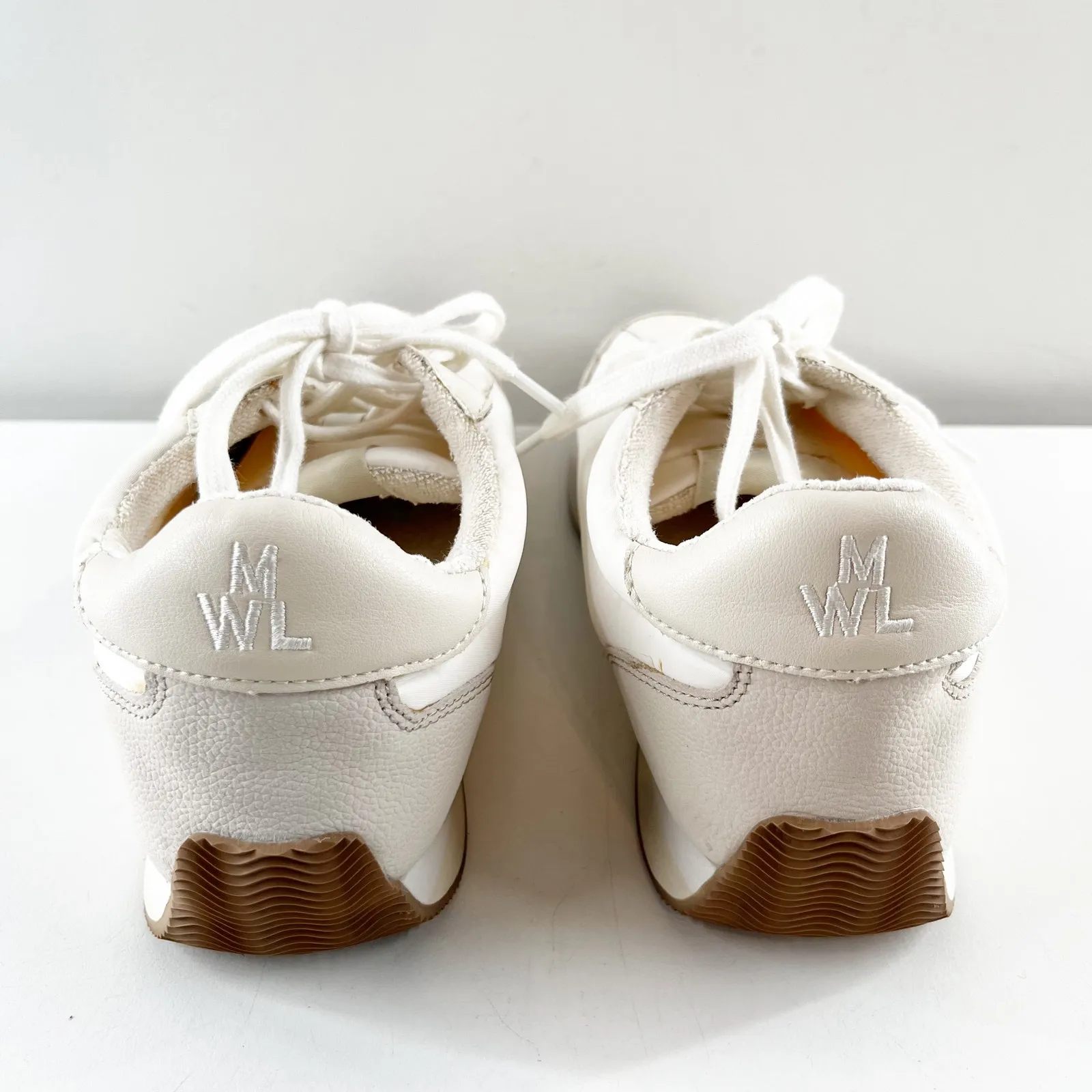 Madewell League Trainer Sneakers in Washed Nubuck Cream 7.5 - Image 7