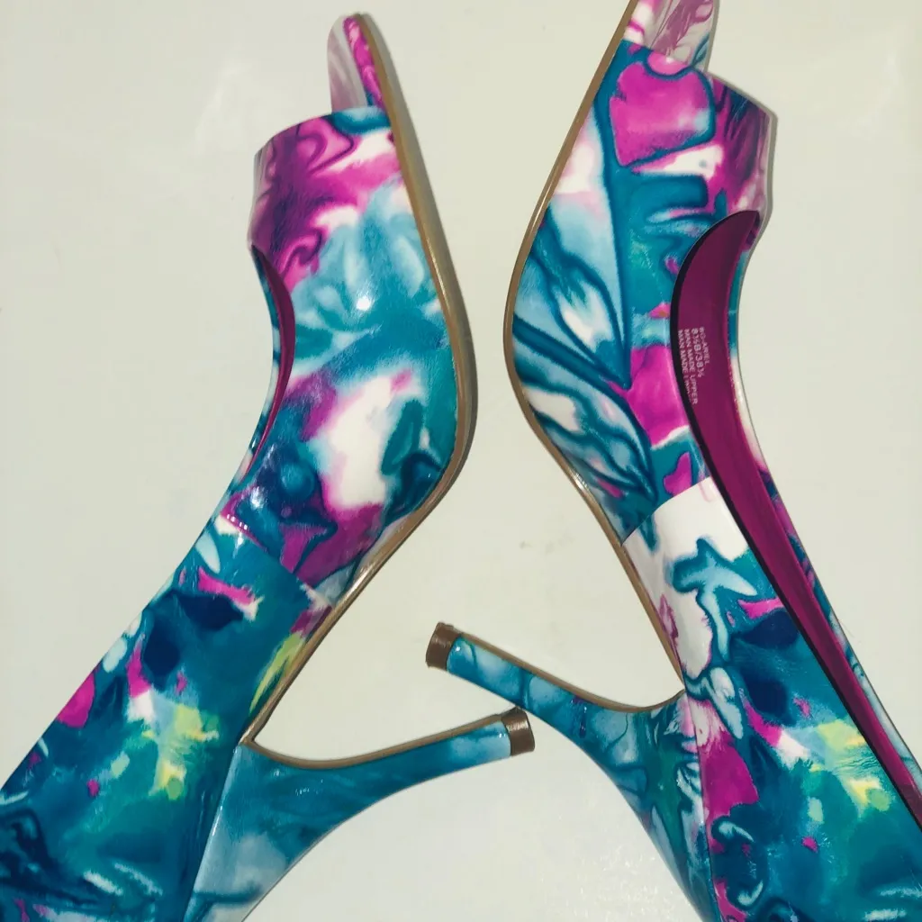 BCBGeneration Ariel Blue & Pink Tie Dye Heels - Image 2