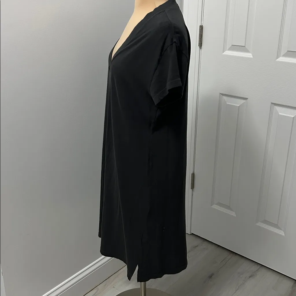 Perfectwhitetee Alicia V Neck Tee Shirt Dress Charcoal Size L - Image 4