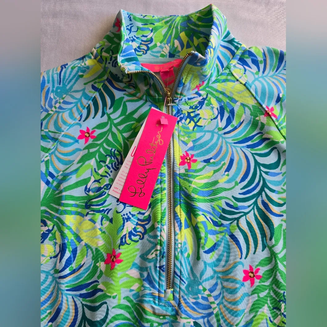 Lilly Pulitzer UPF 59+ Skipper Popover multi via‎ parigi Size S Pullover - Image 13