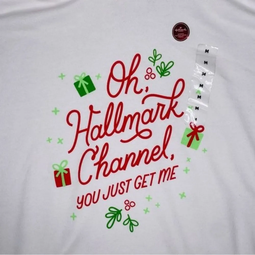 Nwt Hallmark Channel You Just Get Me Womens Sweatshirt Size med Cowl Neck Xmas - Image 2