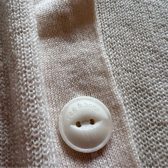 RAG & BONE Cream Fine Wool‎ Button Front Cardigan Size XS - Image 5