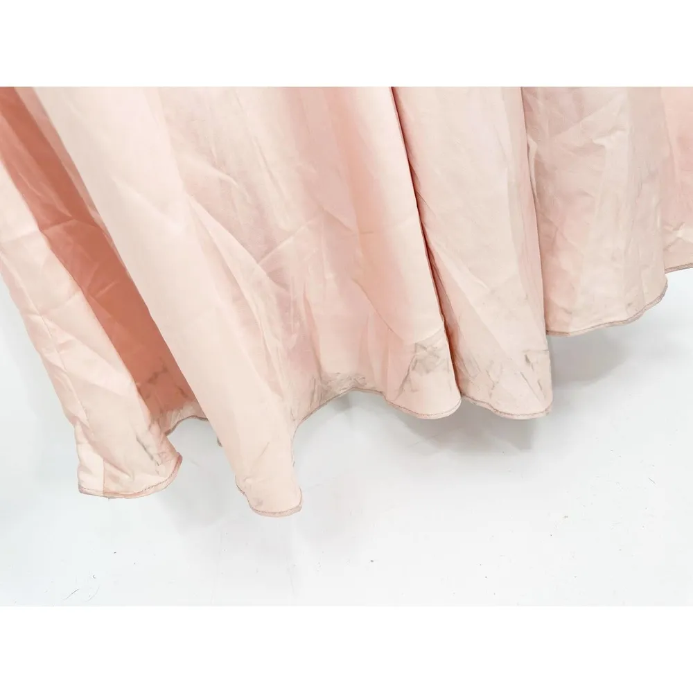 Mac Duggal Blush Pink Tied Keyhole Cold Shoulder Bishop Sleeve Gown Size 14 - Image 6