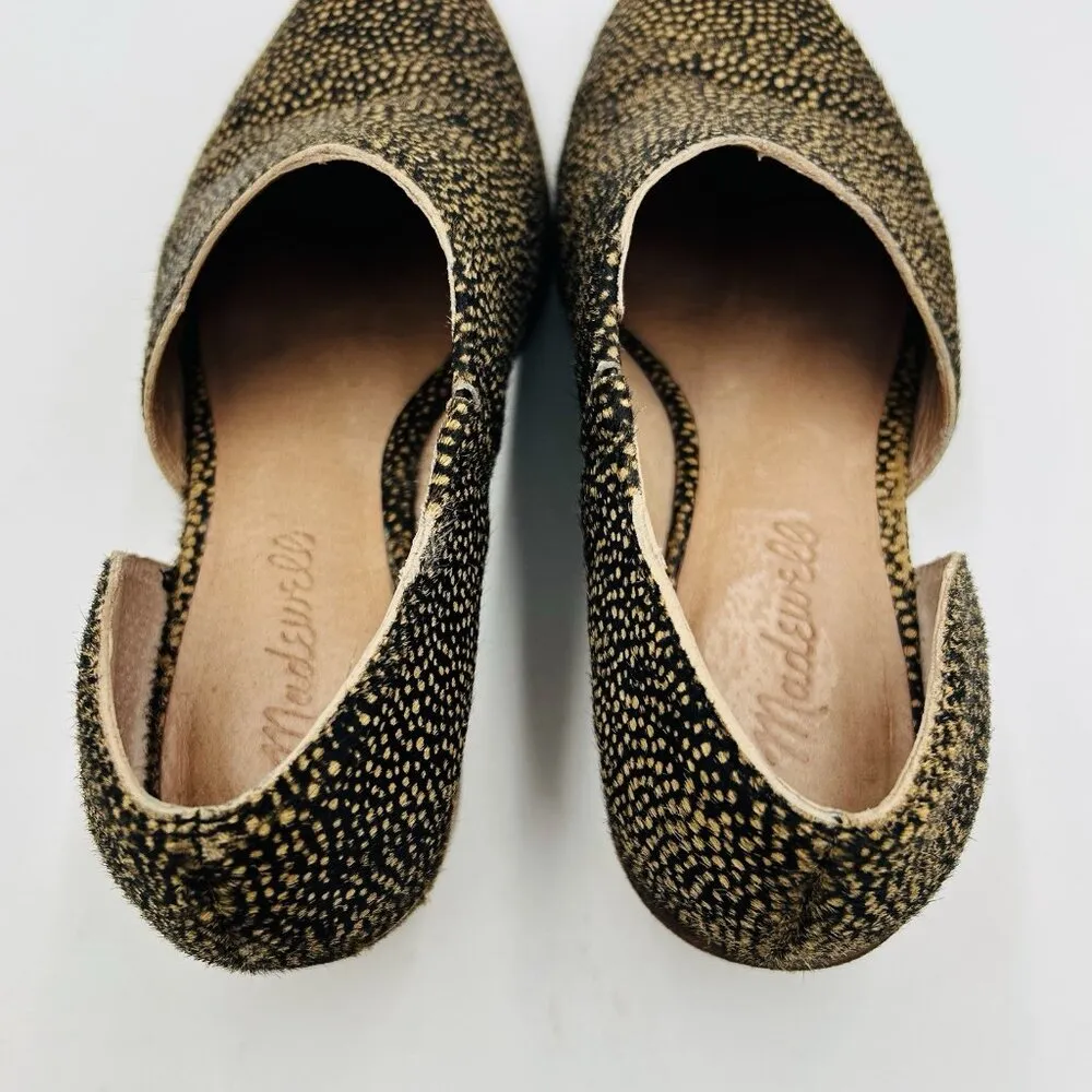 MADEWELL Sz 6 Lucie Spotted Calf Hair Bootie Shoes Leopard Side Cutout Leather - Image 8