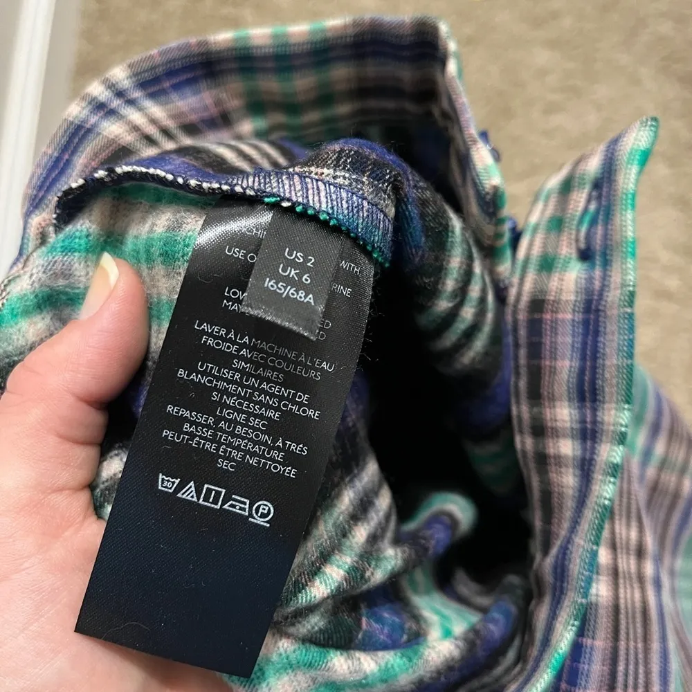 Urban Outfitters Tessa Plaid Notched Cropped High Waist Pant - Image 11