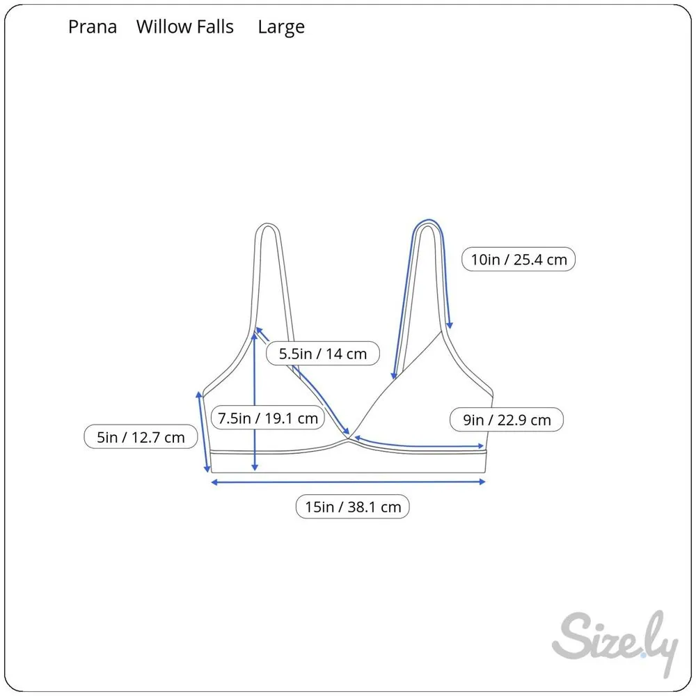 Prana Women's Willow Falls Reversible Bikini Top Waves Large - Image 3