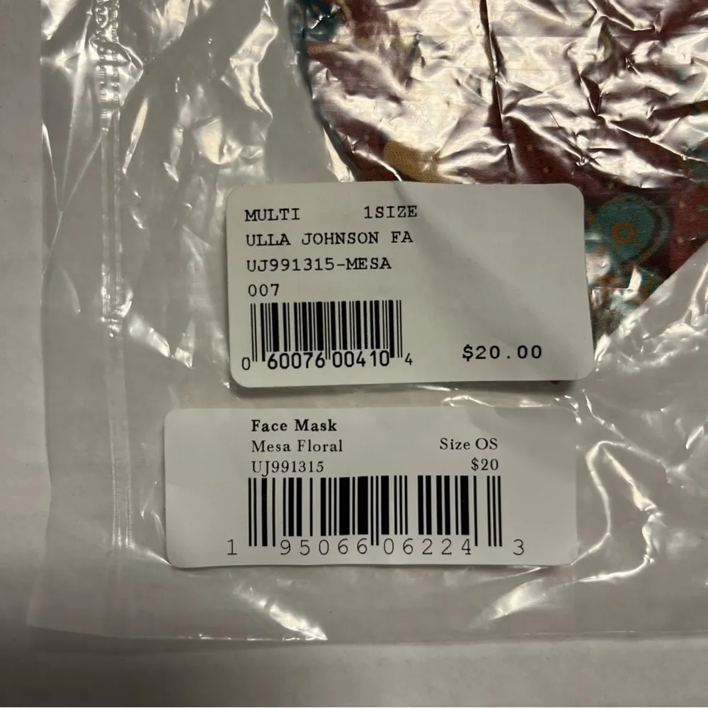 Ulla Johnson Face Mask in Mesa Floral Pattern Reversible NEW in Packaging - Image 4