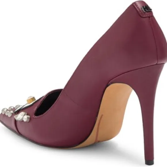 Karl Lagerfeld casias pointed toe pump in port Sz 8 1/2 - Image 3